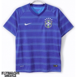 Brazílie 2014 Retro Venkovní Dres Blue Krátký Rukáv